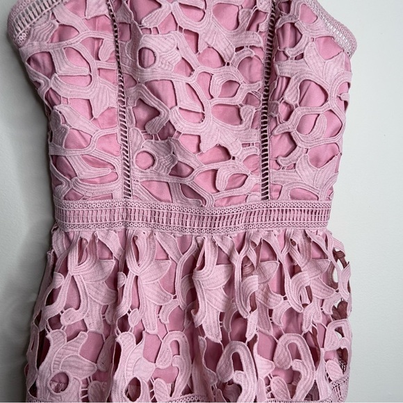 Chi Chi London Pink Lace Mini Dress Size US 2 - Picture 5 of 10